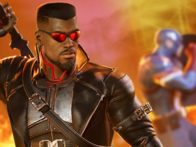 Blade and Captain America in Marvel's Midnight Suns on Xbox Series X