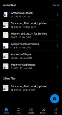 setup onedrive on android