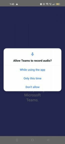 teams recording permission